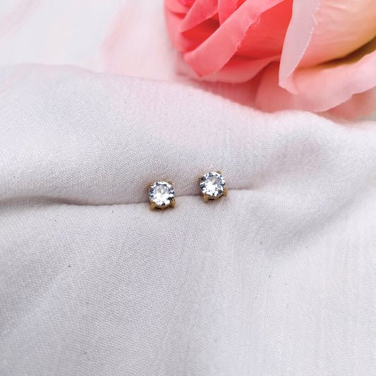 Boucles d'oreilles Strass 6mm