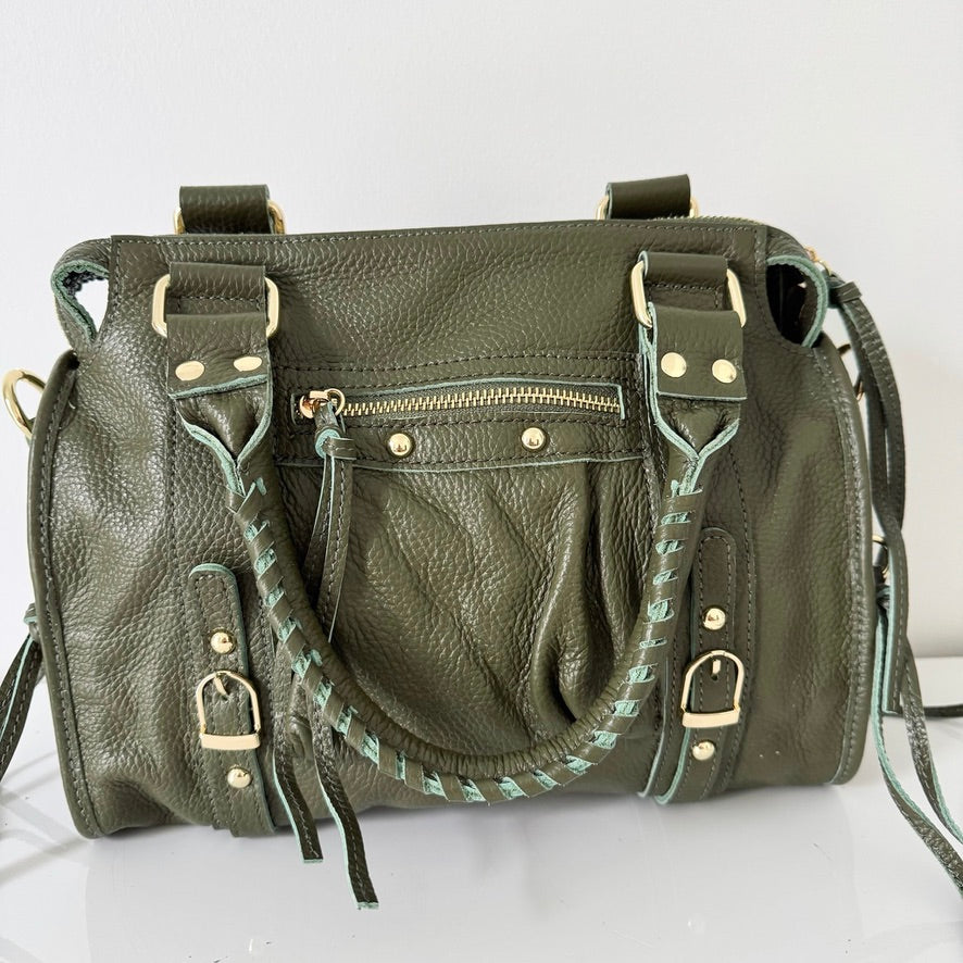 Sac Suzon en cuir vert