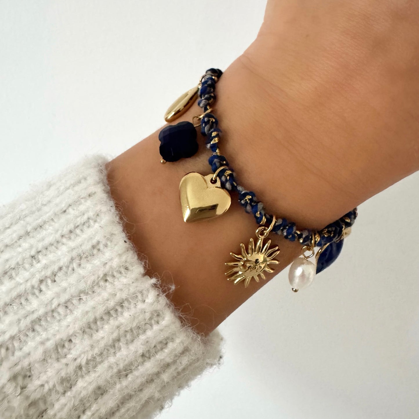 Bracelet Breloques Naomie bleu