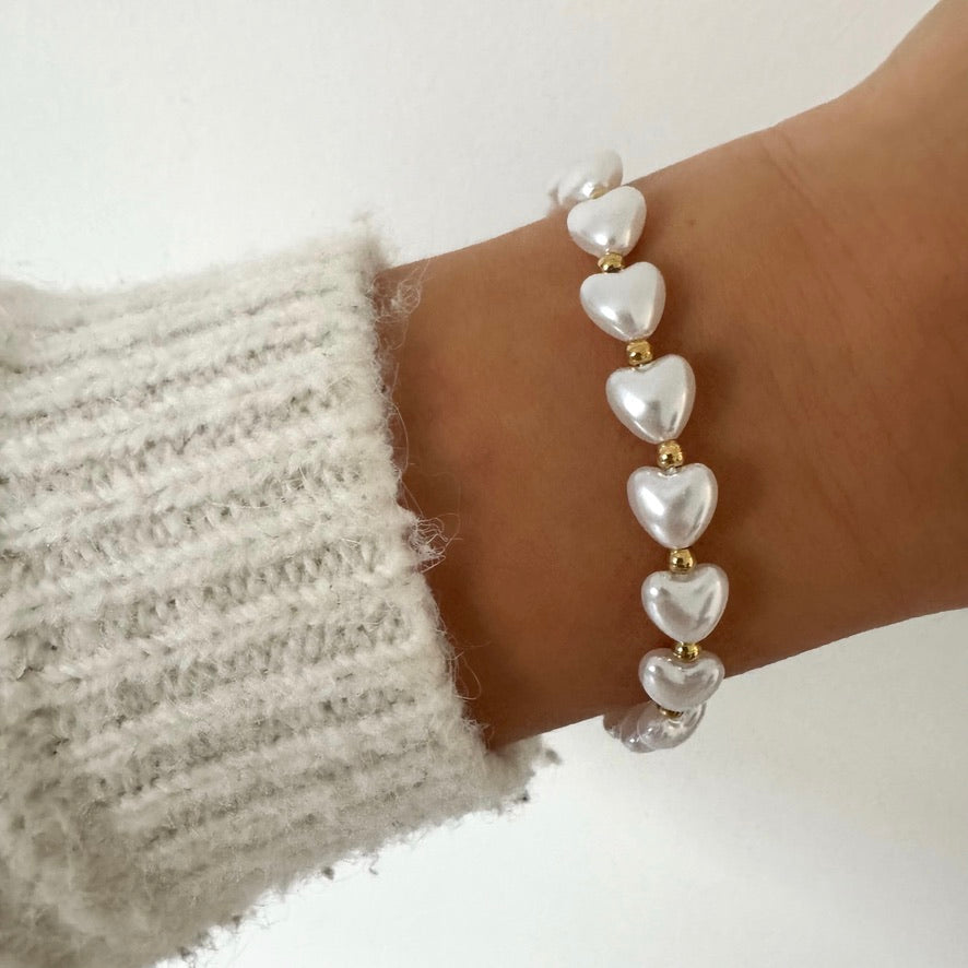 Bracelet Perles coeur