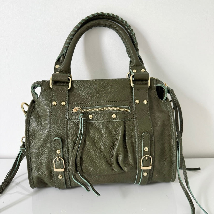 Sac Suzon en cuir vert