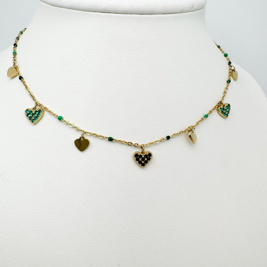 Collier Léya vert