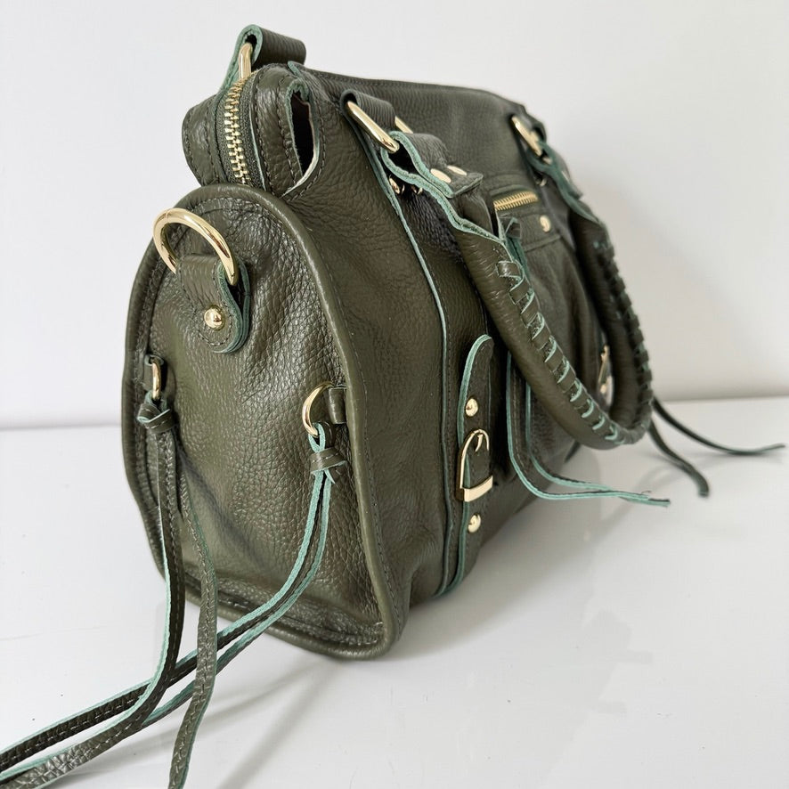 Sac Suzon en cuir vert