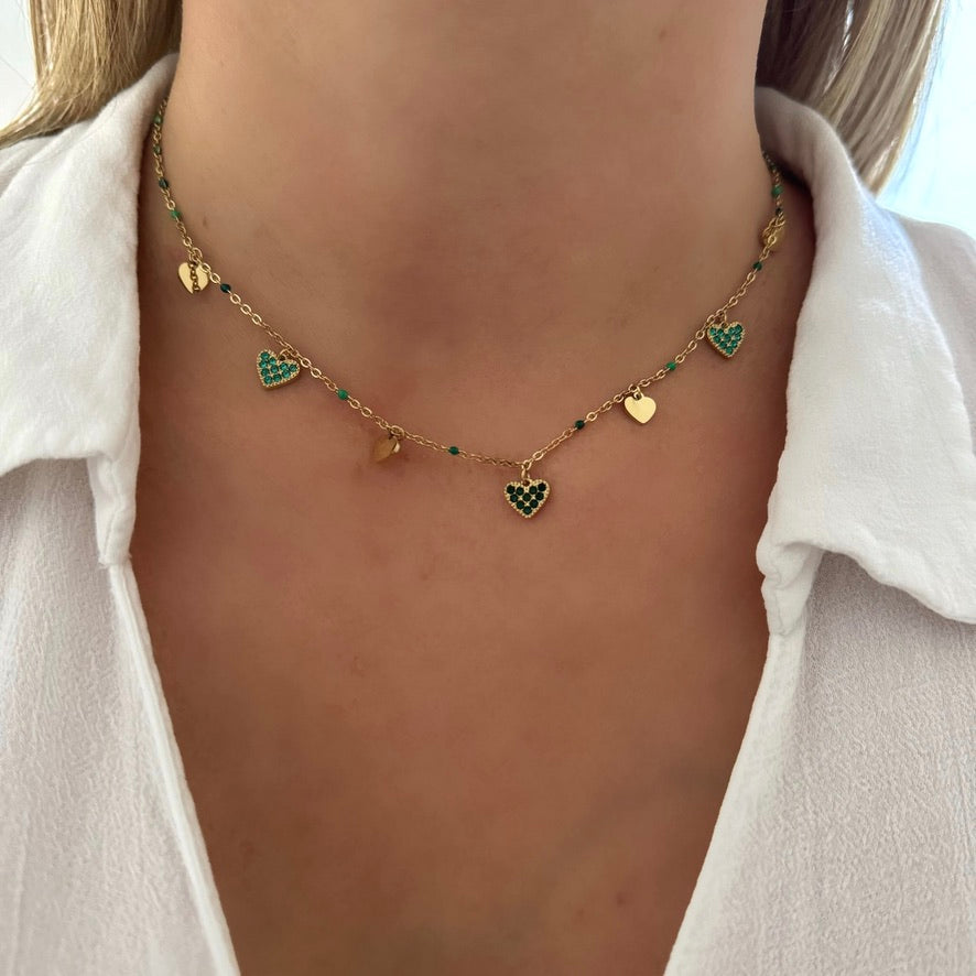 Collier Léya vert