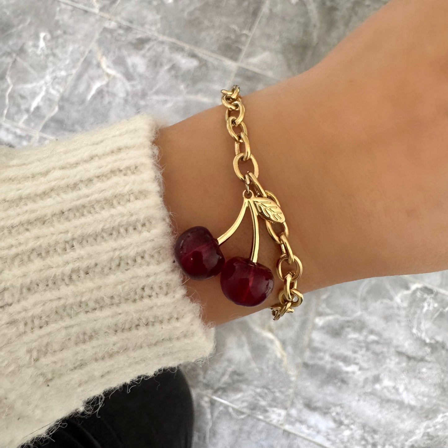 Bracelet Breloque Cerise