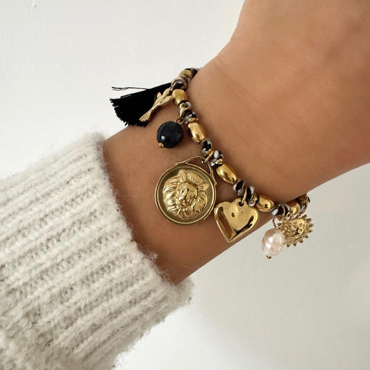 Bracelet Breloques Samantha noir