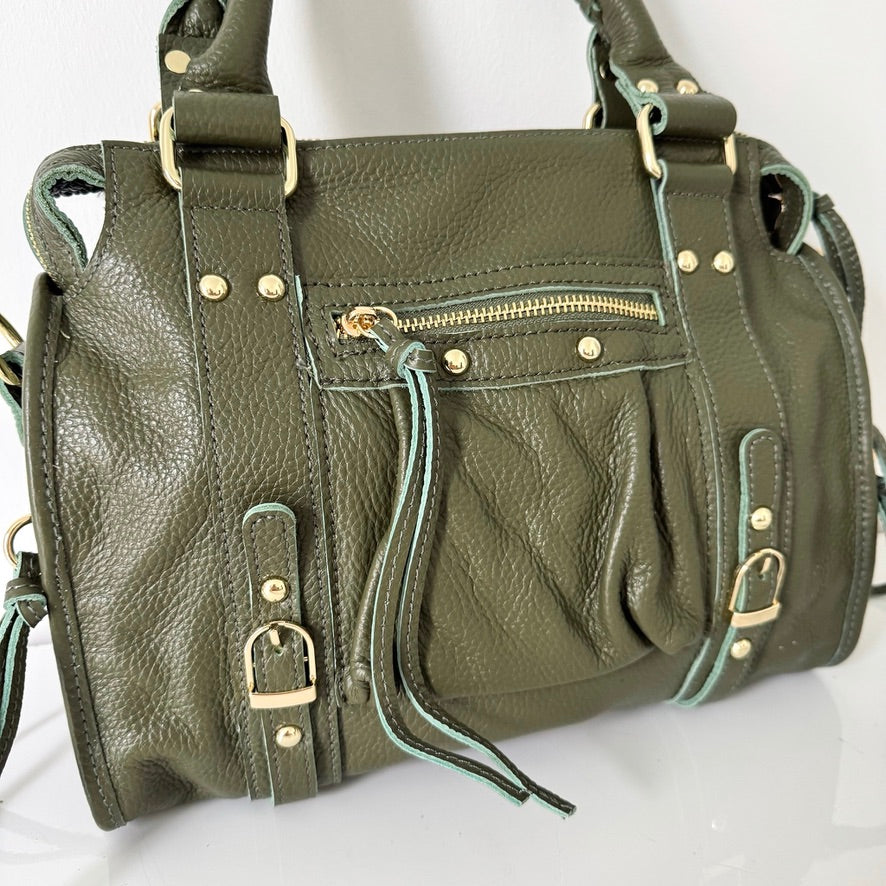 Sac Suzon en cuir vert