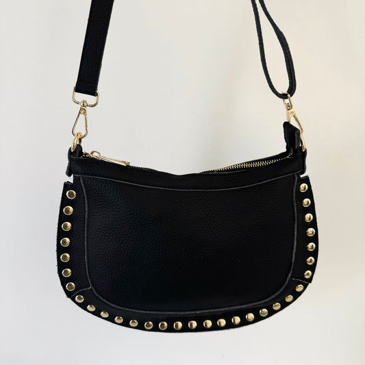 Sac Clou en cuir noir