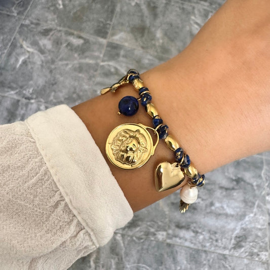 Bracelet Breloques Samantha bleu