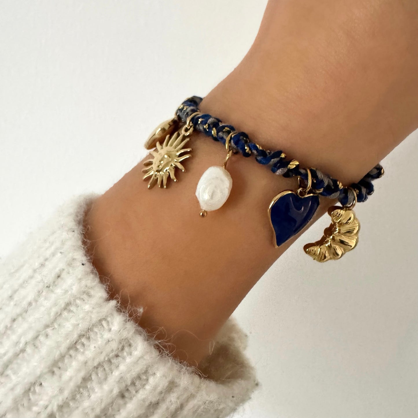 Bracelet Breloques Naomie bleu